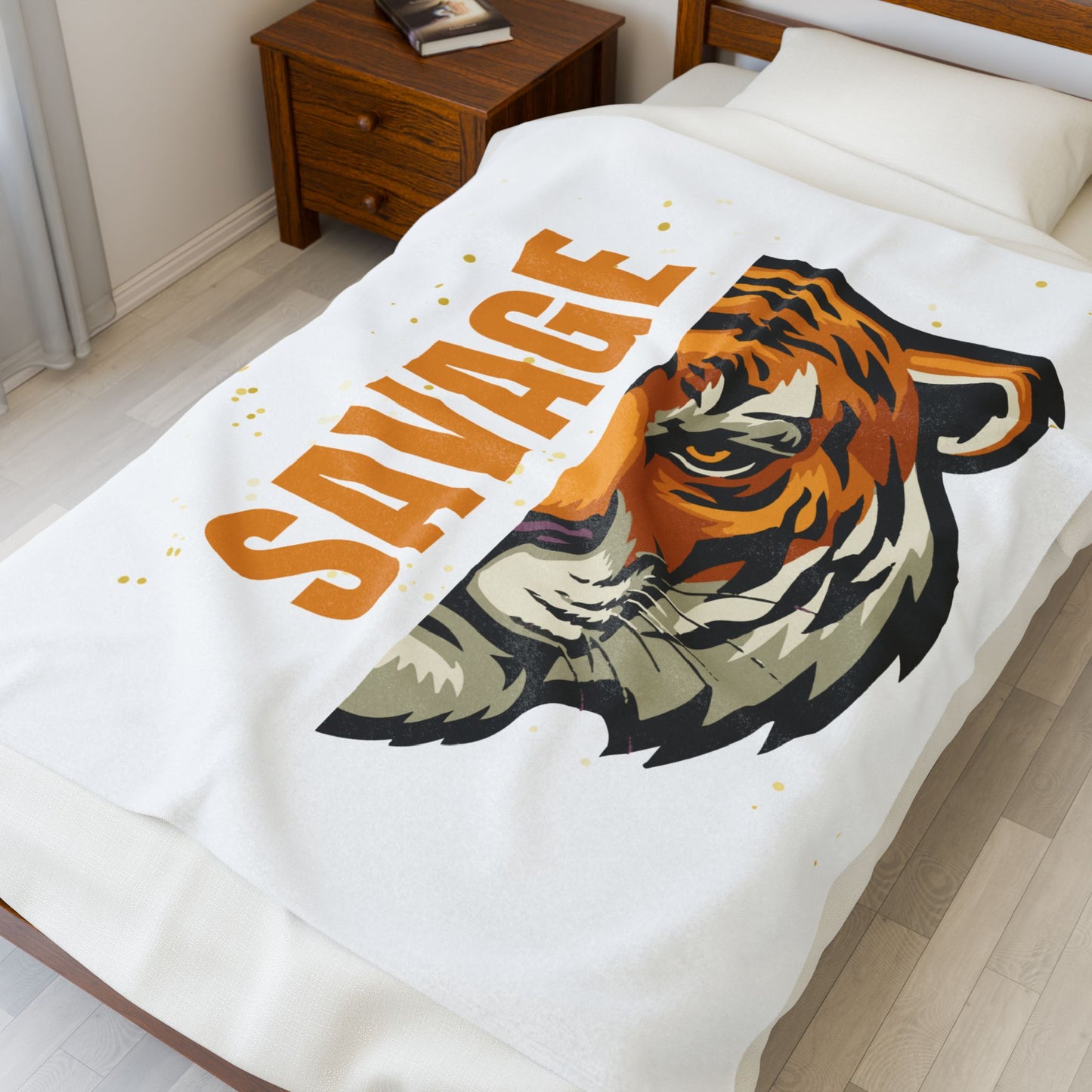 Savage Tiger Velveteen Plush Blanket