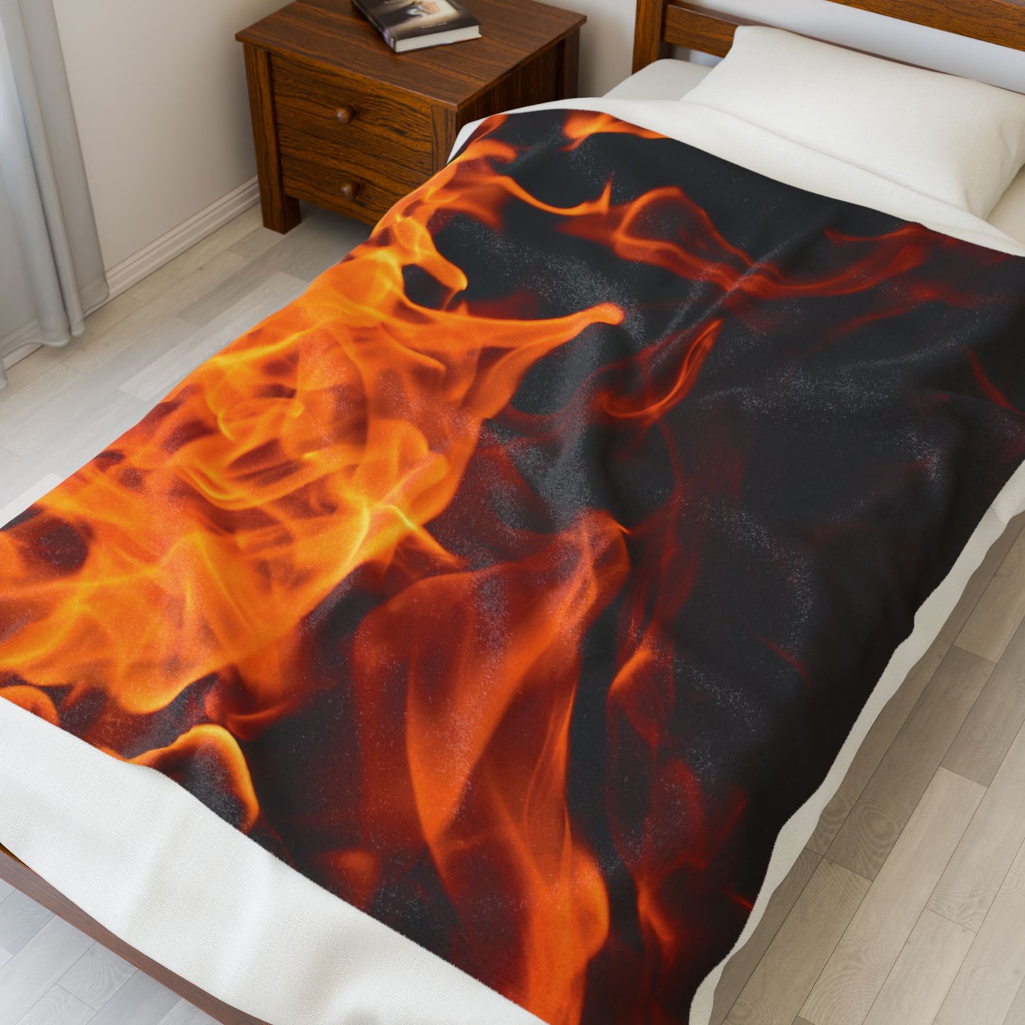 Fire Velveteen Plush Blanket