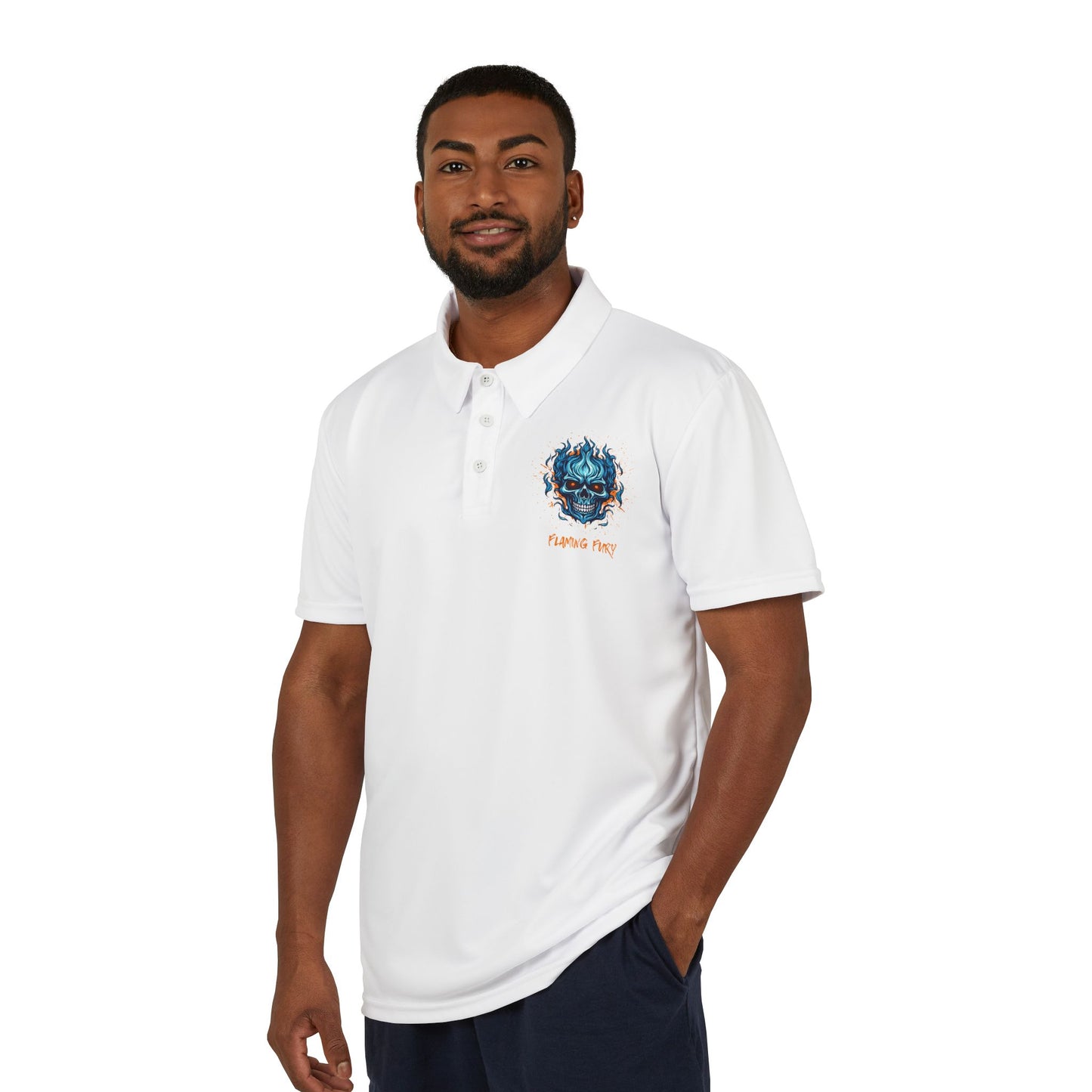 Skull Graphic Polo Shirt for Men