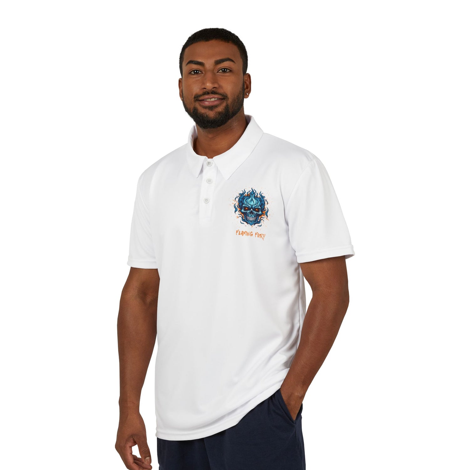 Skull Graphic Polo Shirt for Men, Unique Polo