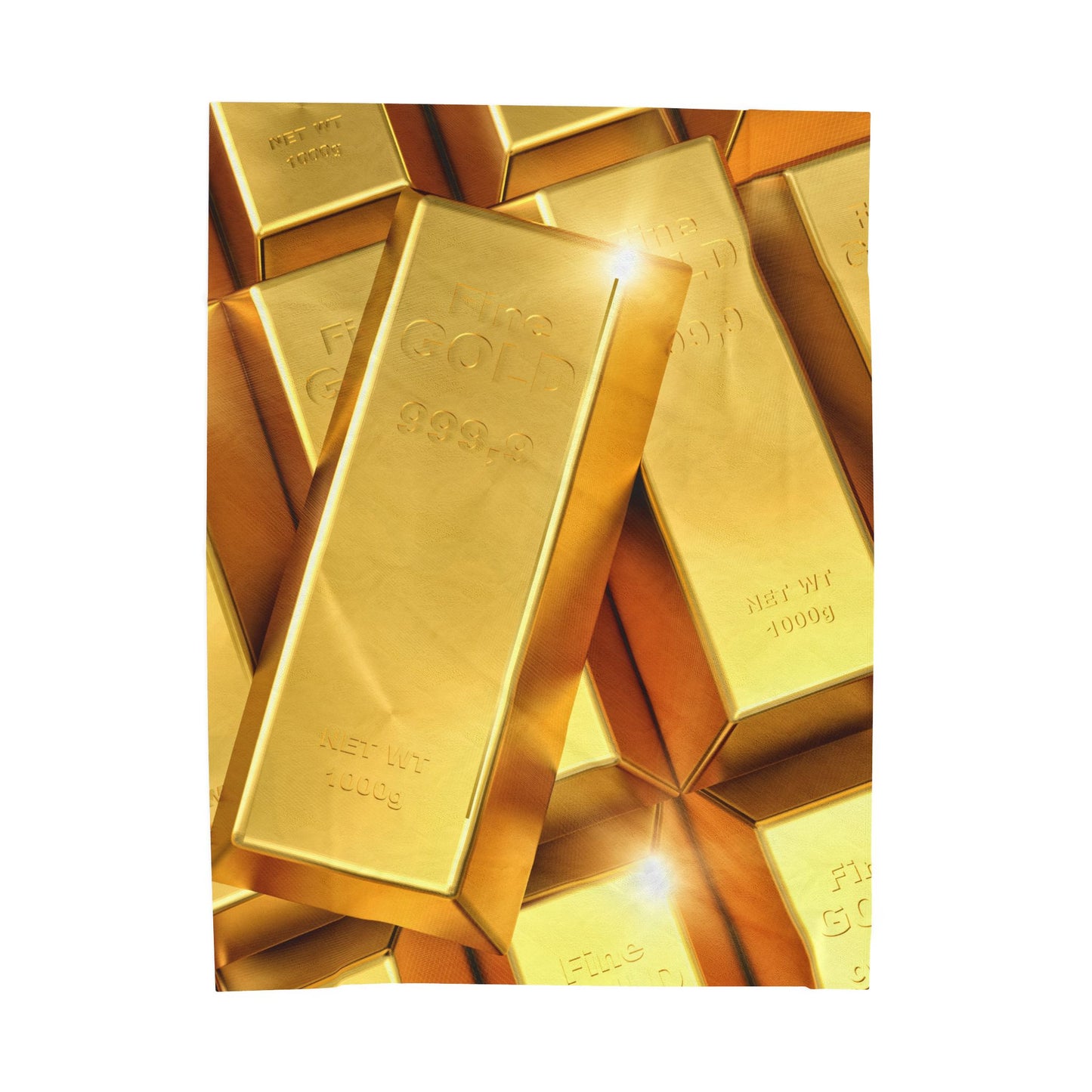 Fine Gold Velveteen Plush Blanket