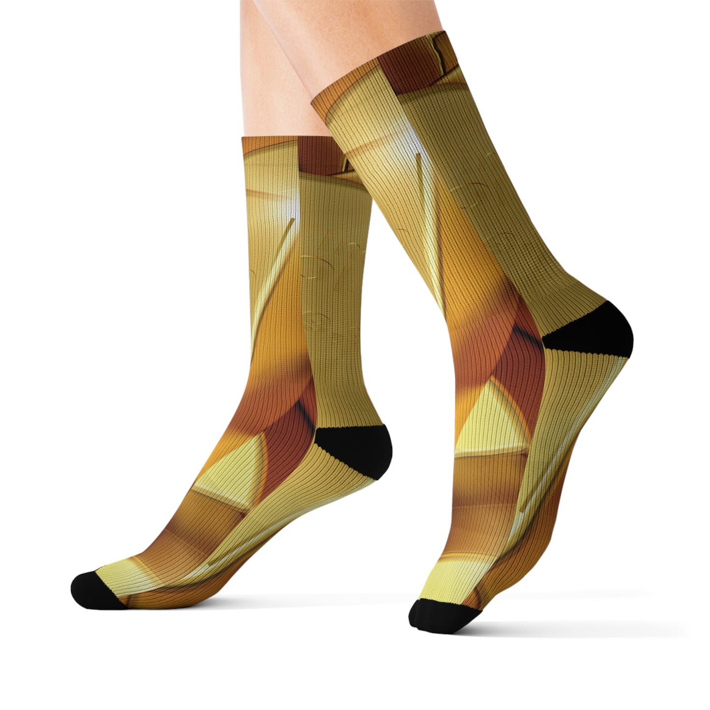 Fine Gold Sublimation Socks