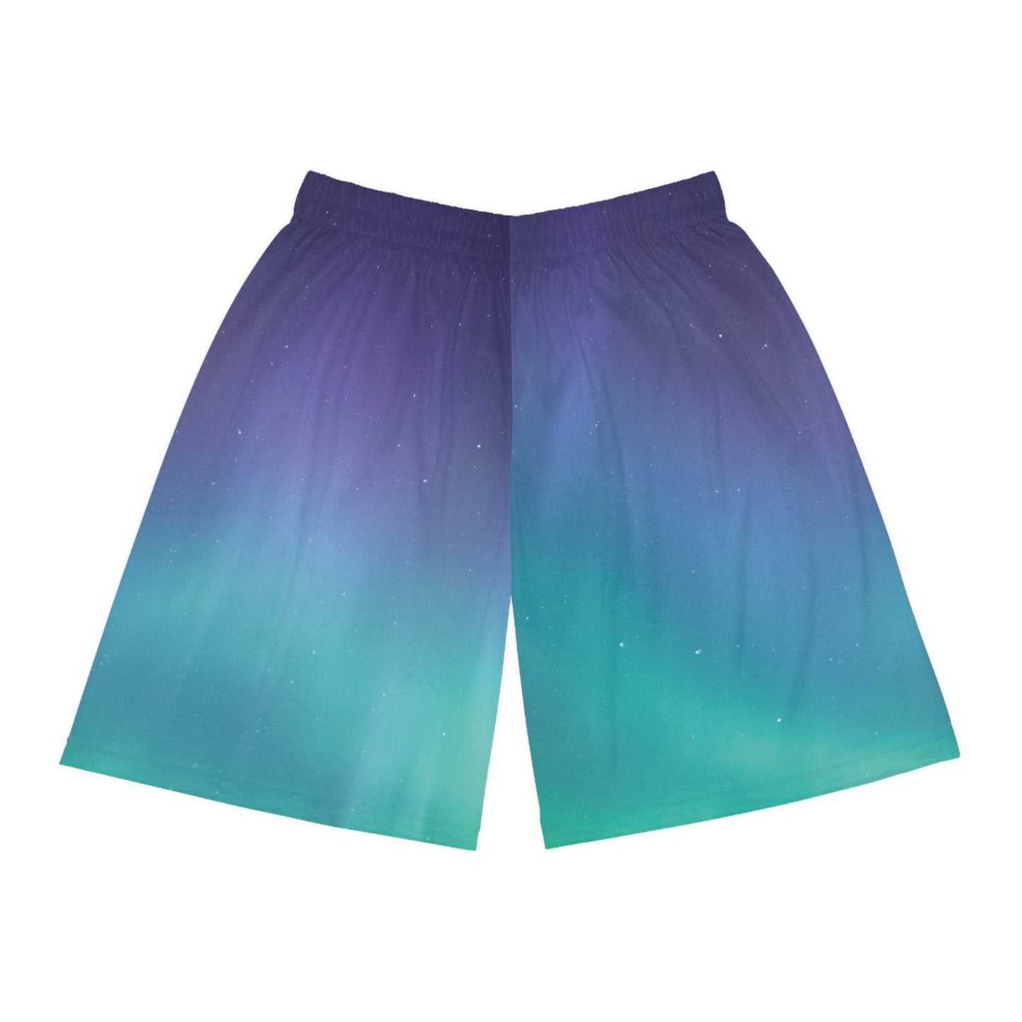 Aurora Borealis Basketball Shorts All Over Print