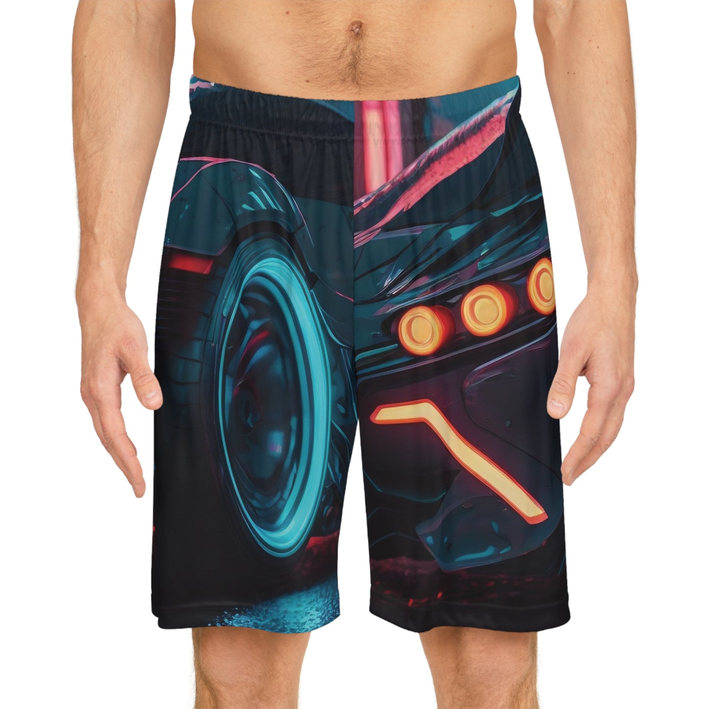 Sports Car Basketball Shorts All Over Print