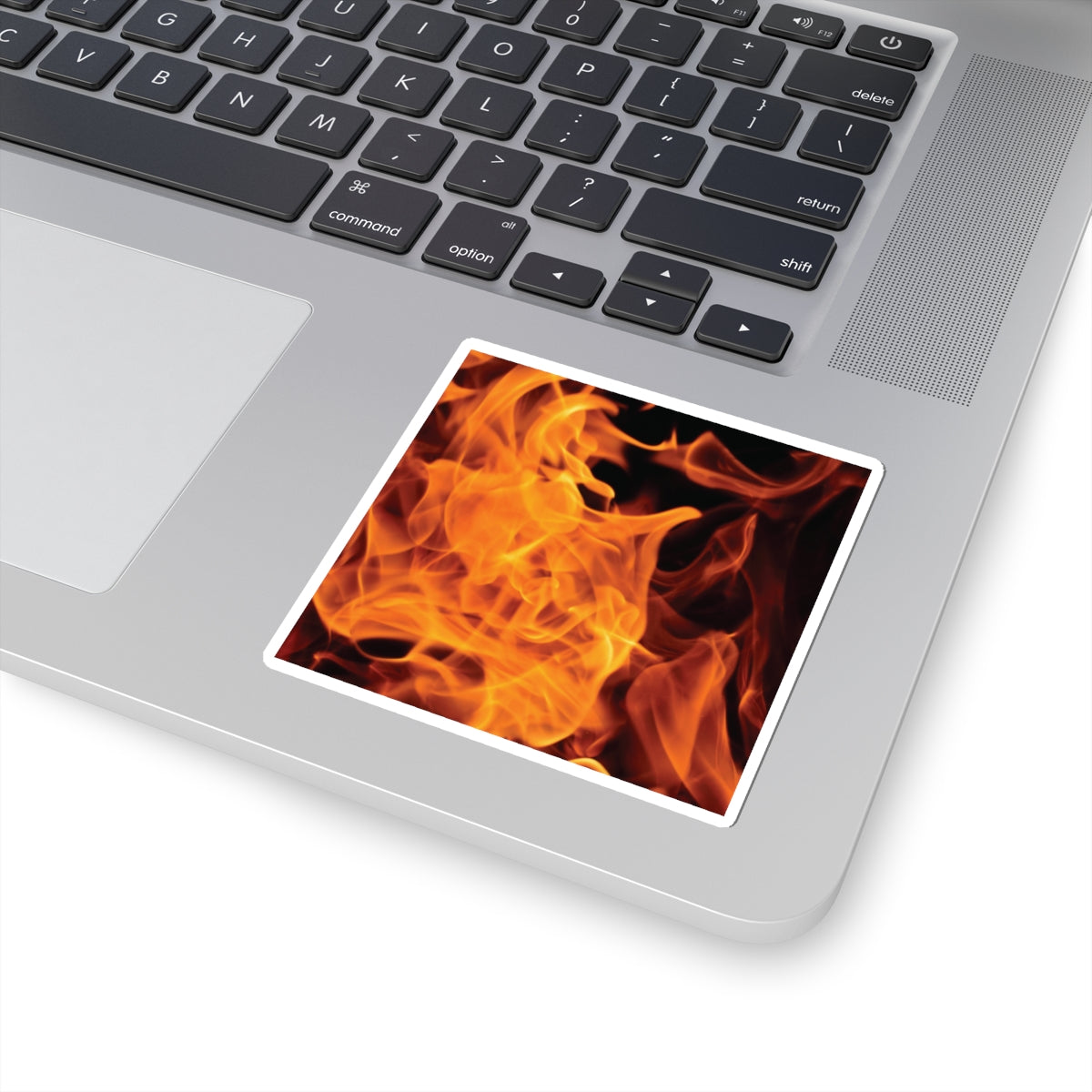 Fiery Kiss-Cut Stickers - Bold Flame Design for Personalization