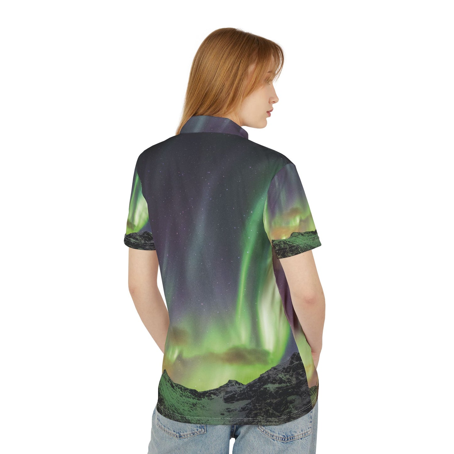 Northern Lights Unisex Polo Shirt (AOP)
