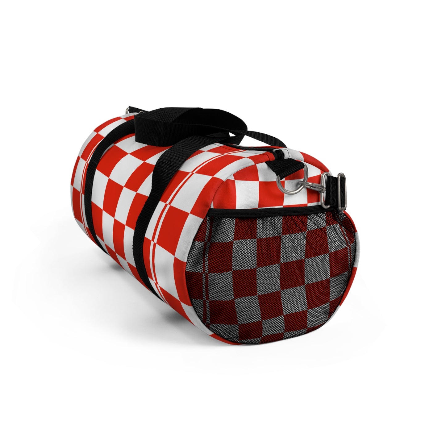 Red Checkered Duffel Bag | Gym Bag, Red and White
