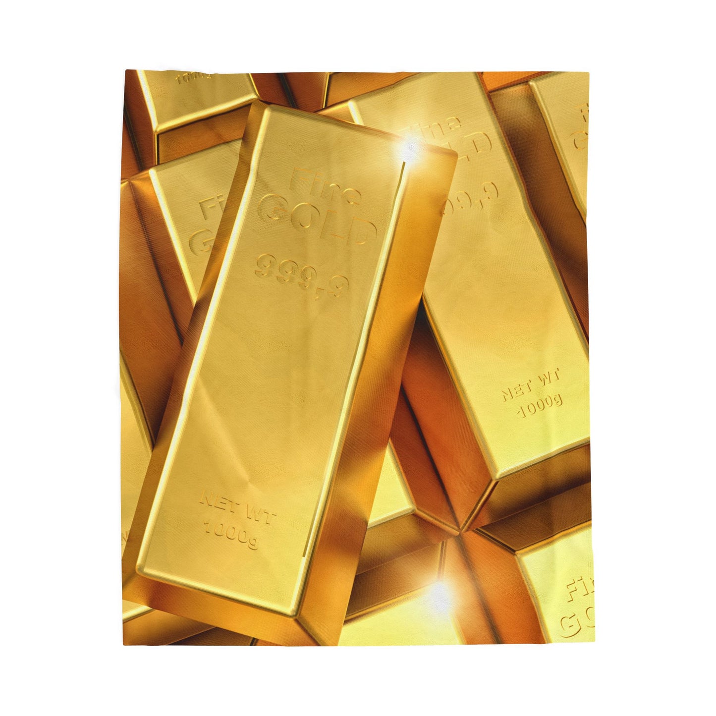 Gold Bars Plush Blanket