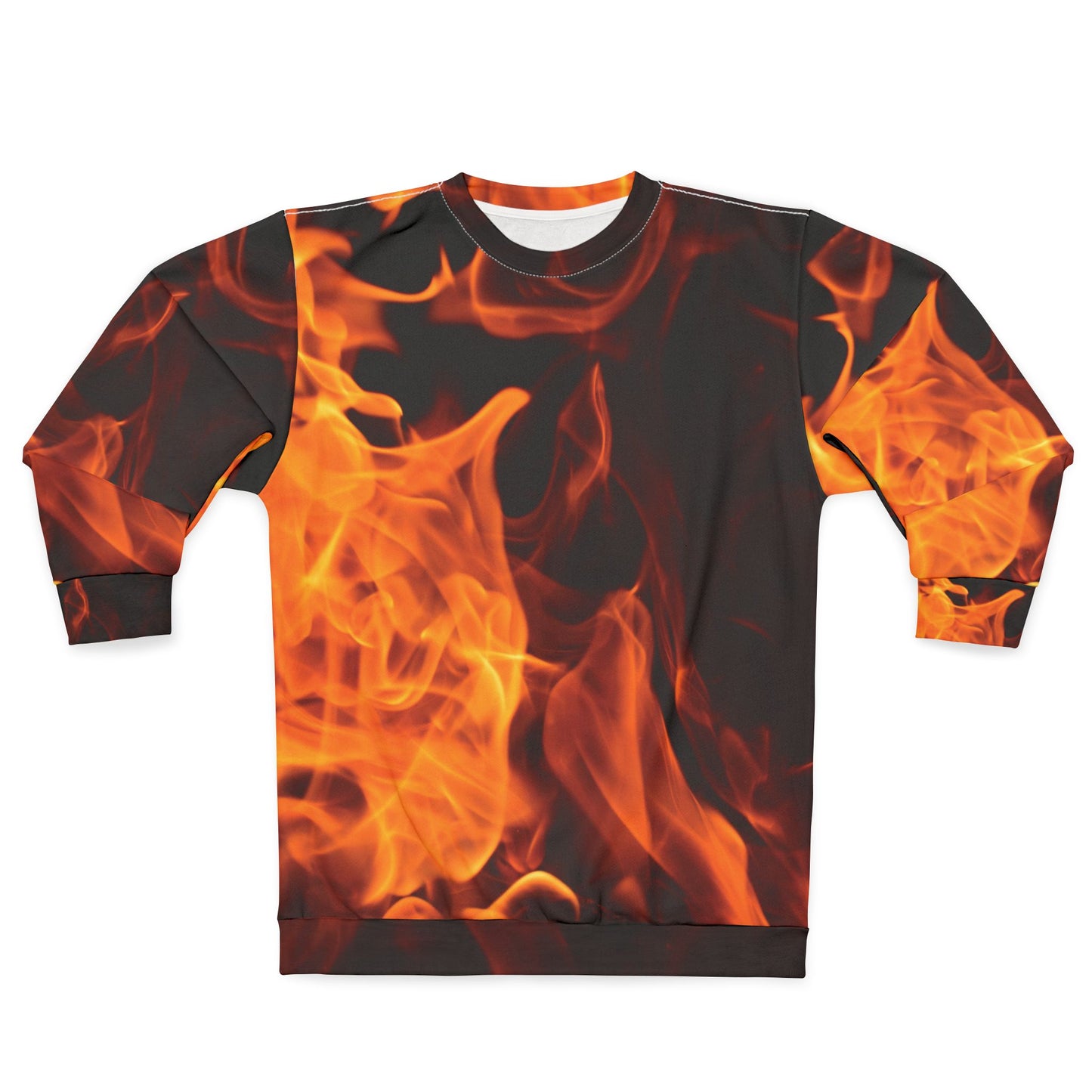 Fire Flames All Over Print Sweatshirt