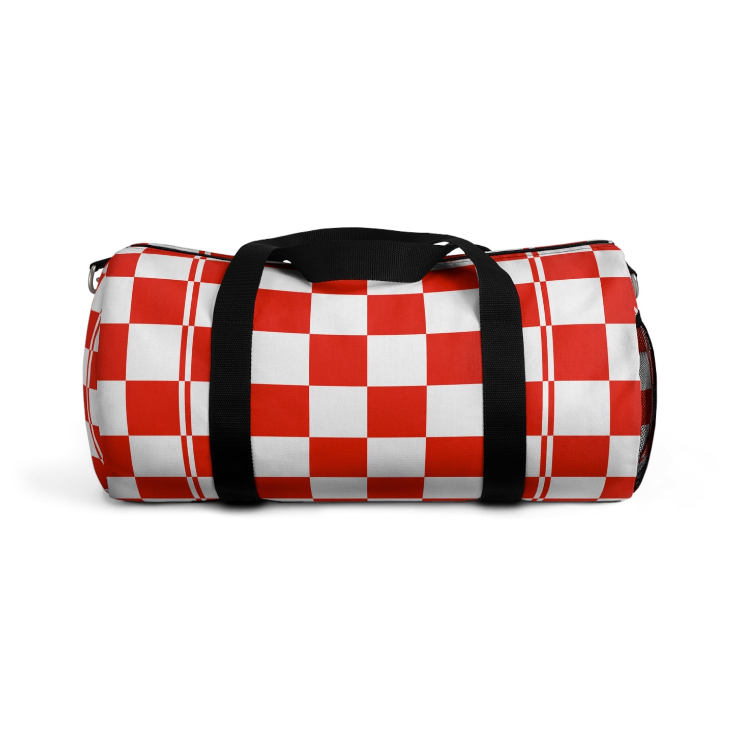 Red Checkered Duffel Bag | Gym Bag, Red and White