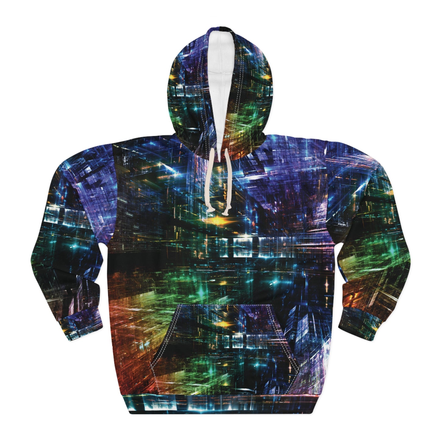 3D Lights All Over Print Pullover Hoodie
