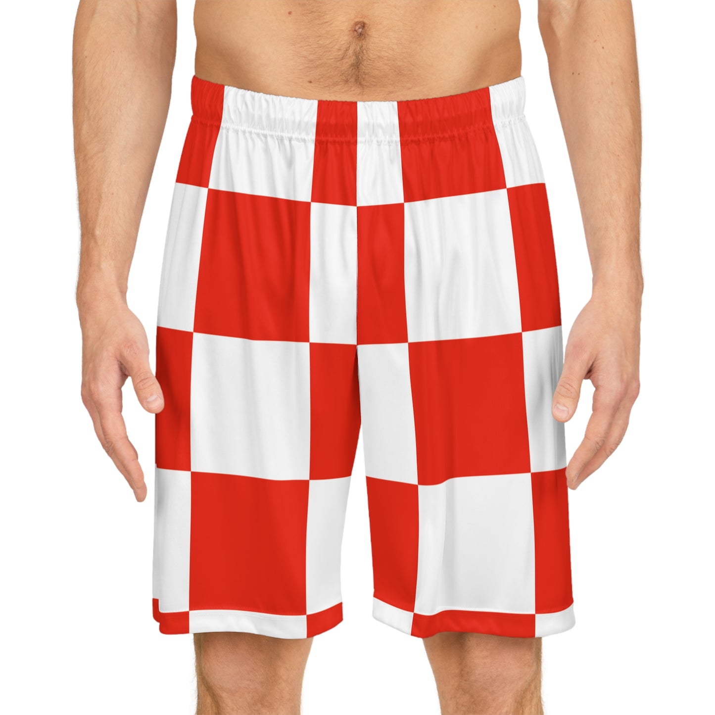 Red Checkered Basketball Shorts