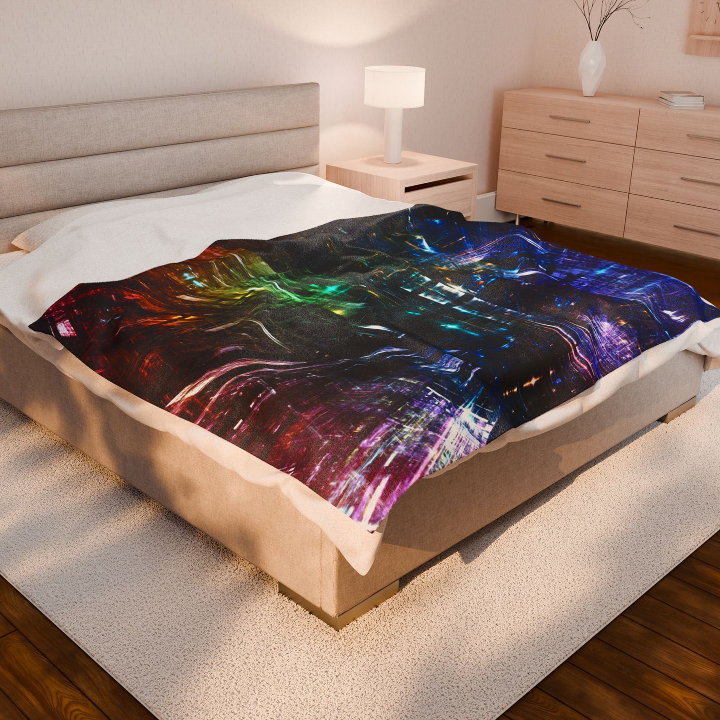 3D Lights Blanket, Polyester Warm and Cozy
