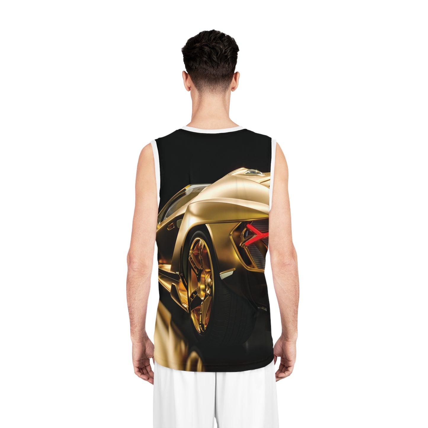 Gold Car Basketball Jersey (AOP)