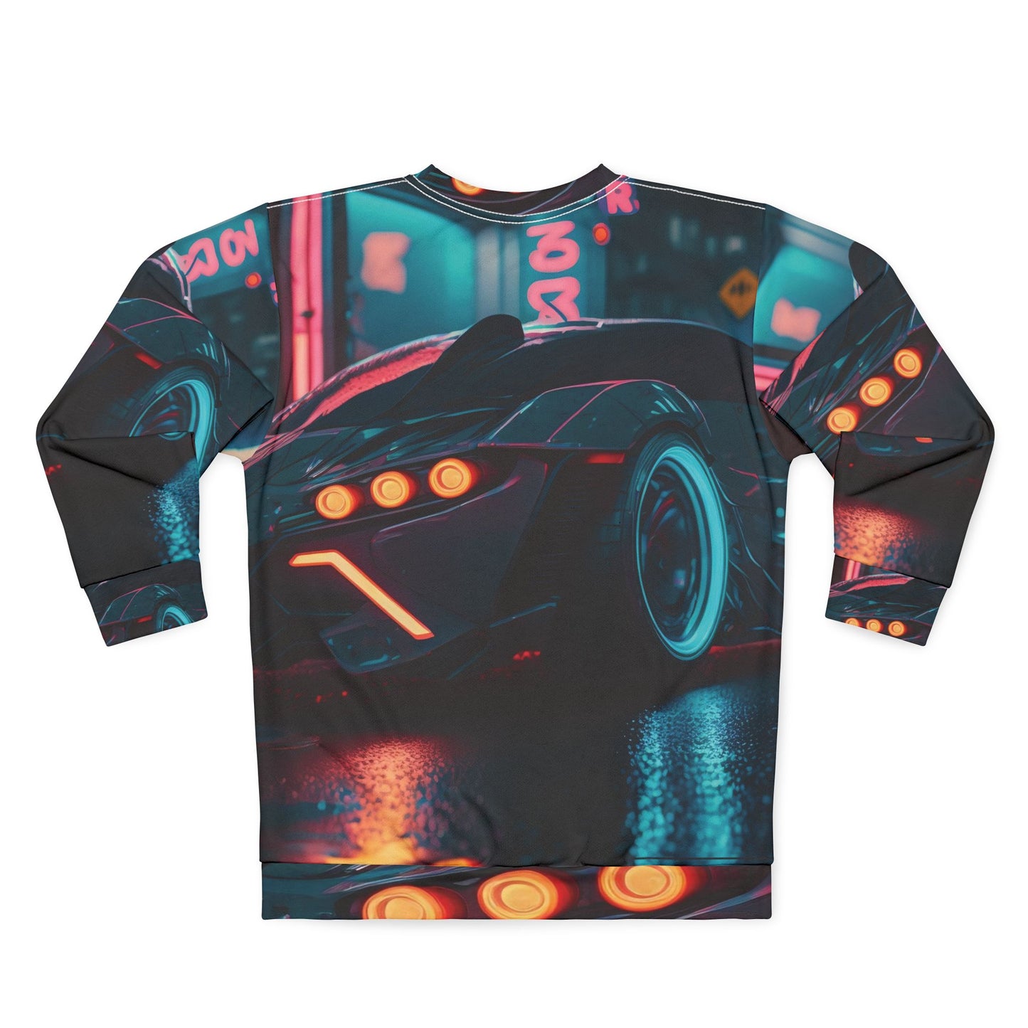 Neon Car Unisex Sweatshirt (AOP)