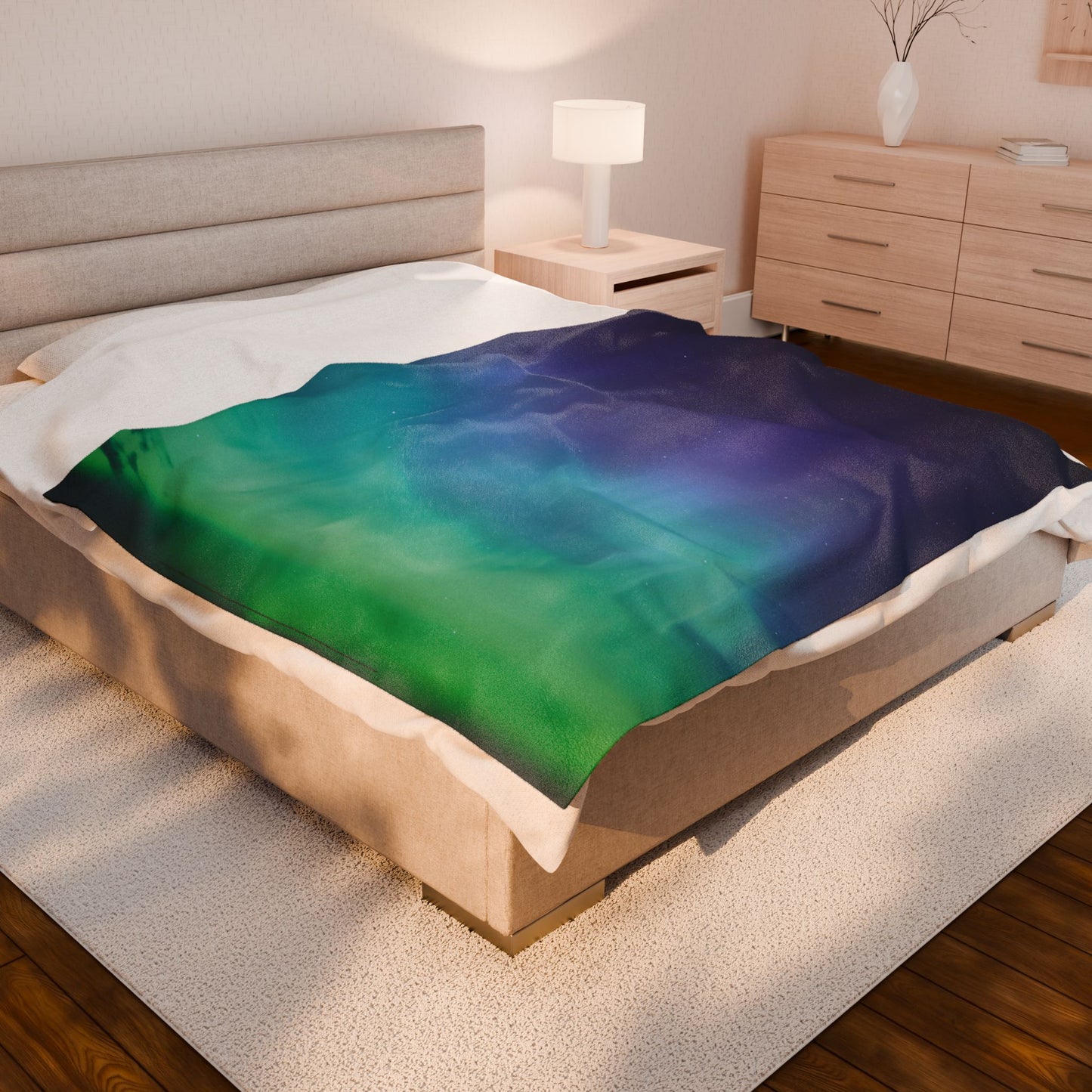 The Northern Lights Velveteen Plush Blanket