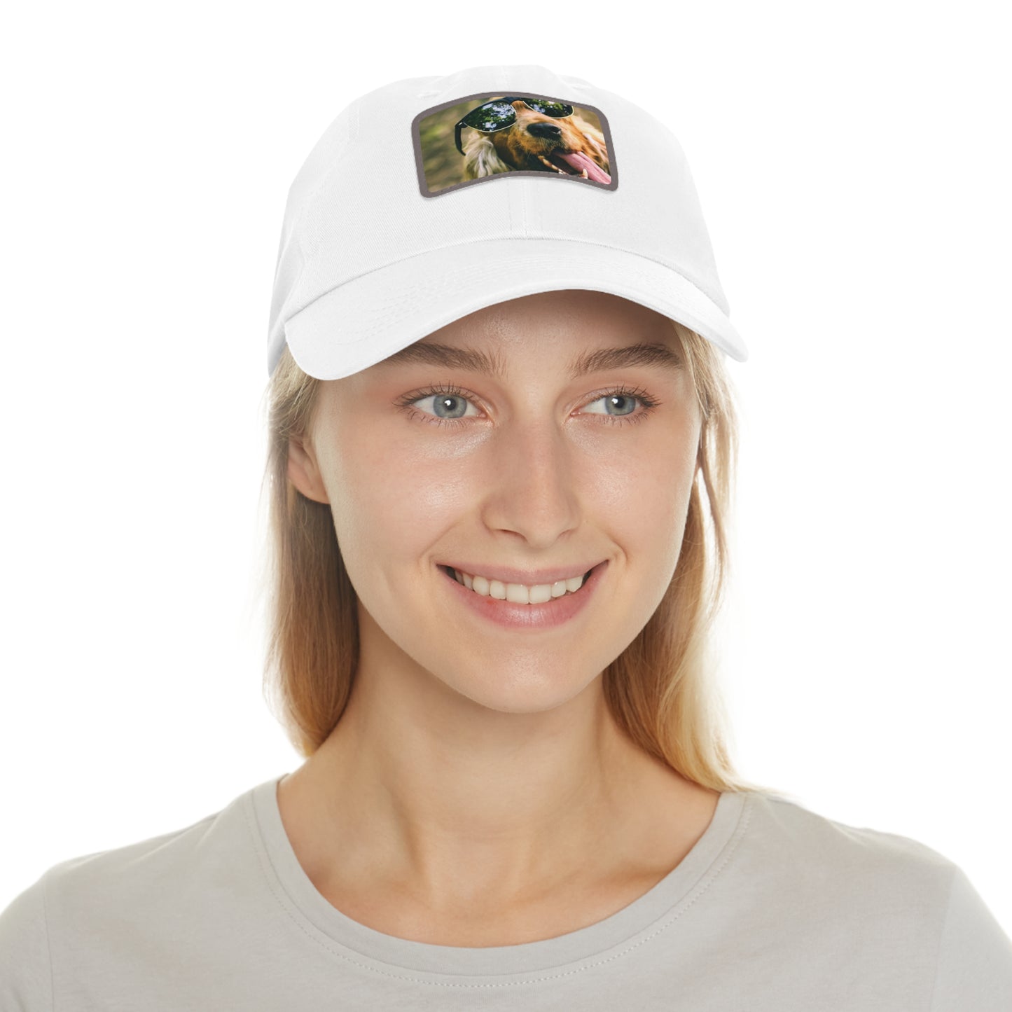 Cool Dog Dad Hat with Leather Patch (Rectangle)