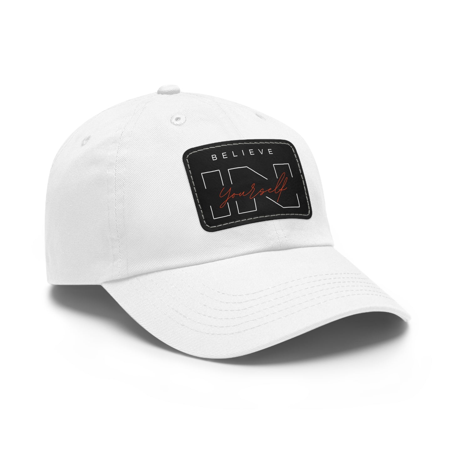 Stylish Dad Hat with Leather Patch - Believe in Yourself