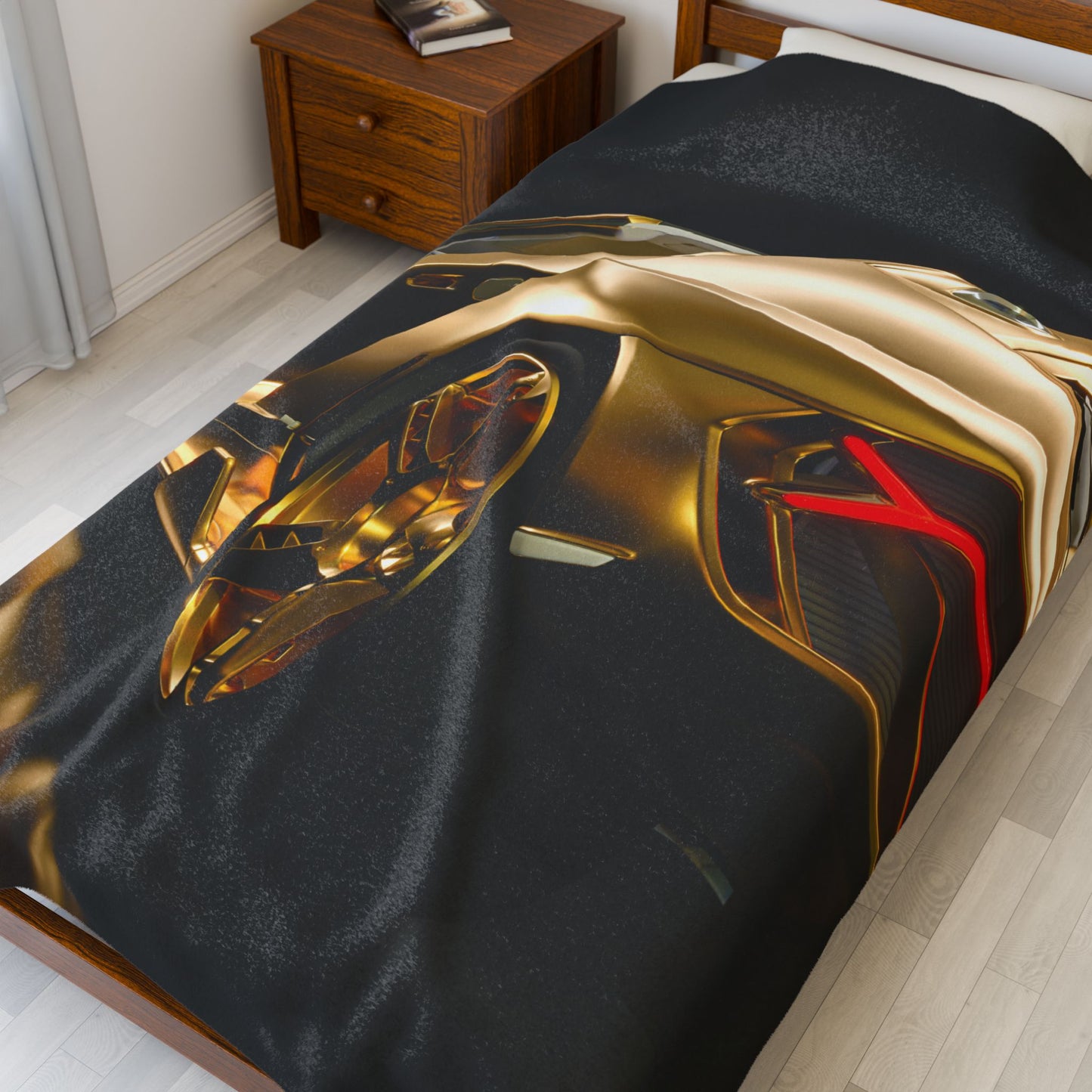Gold Car Velveteen Plush Blanket