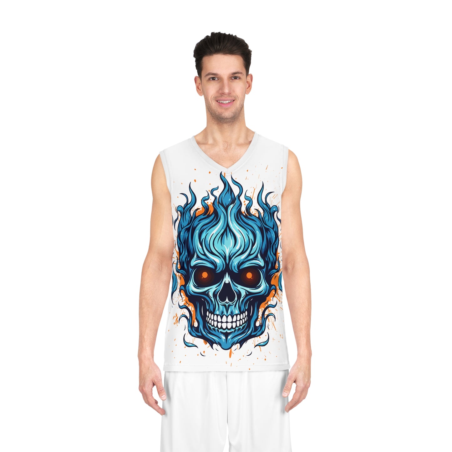 Skull Graphic Basketball Jersey