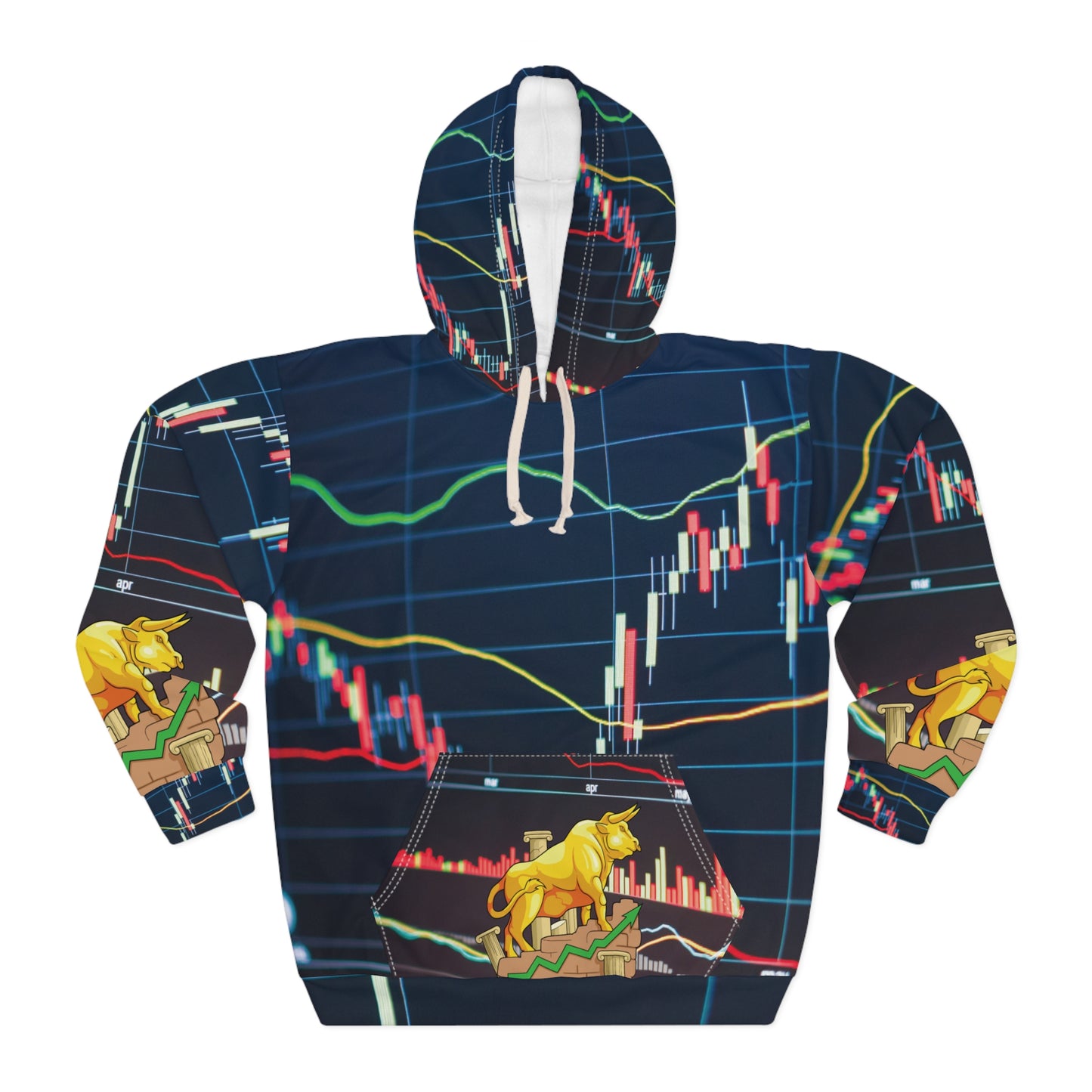 Stock Market Unisex Pullover Hoodie (AOP)