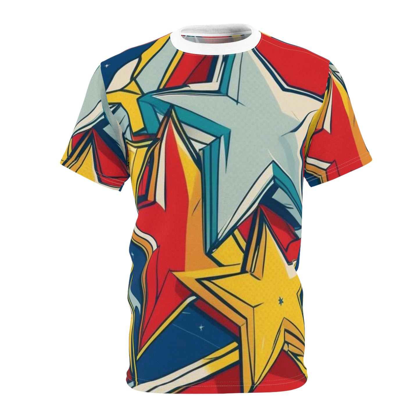 Stars Art T-Shirt All Over Print, Polyester
