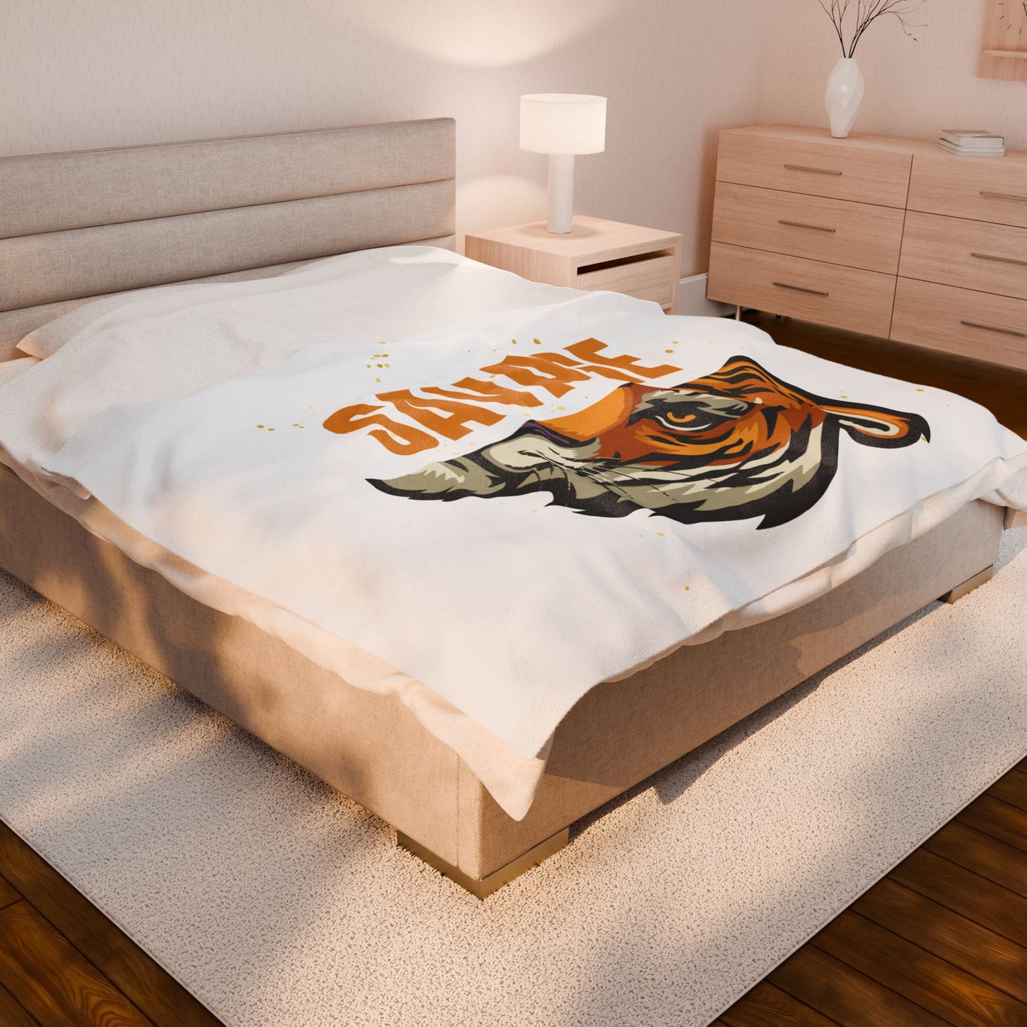 Savage Tiger Velveteen Plush Blanket