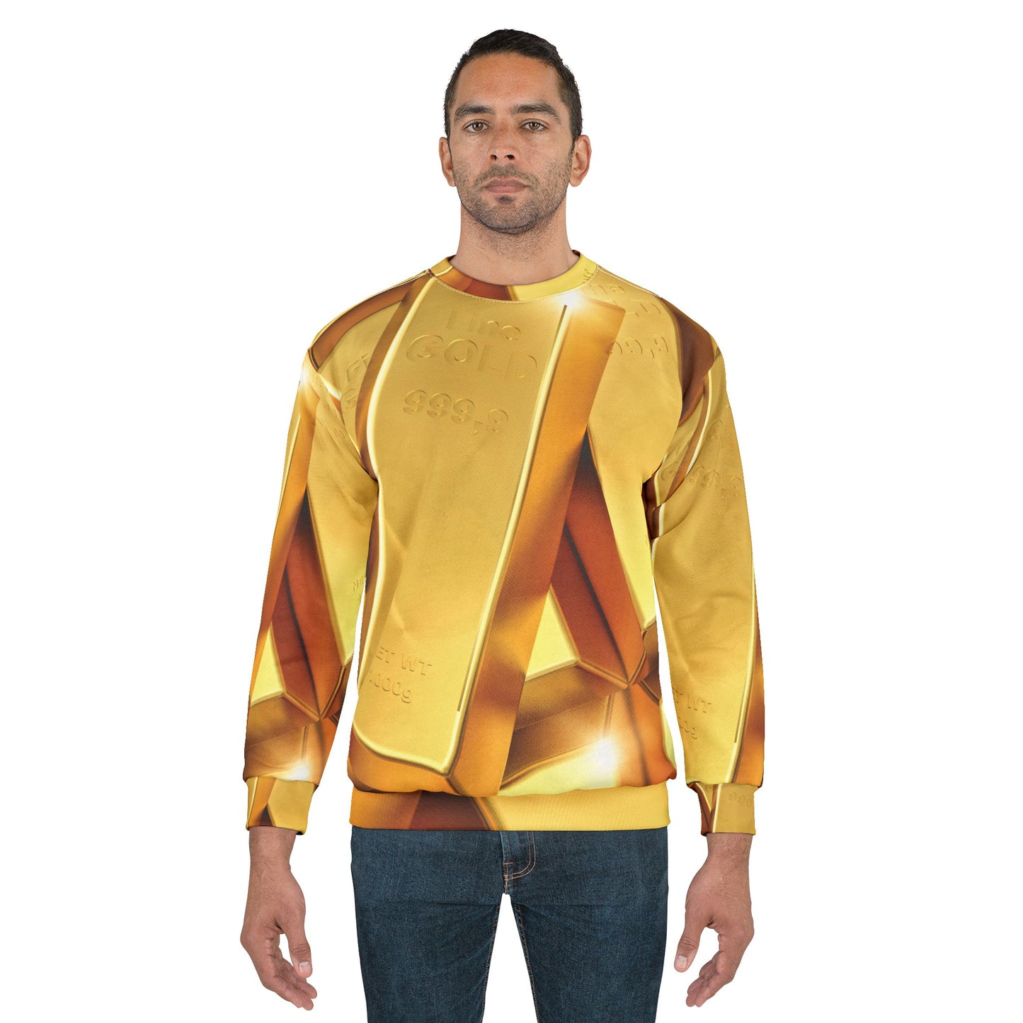 Fine Gold Unisex Sweatshirt (AOP)