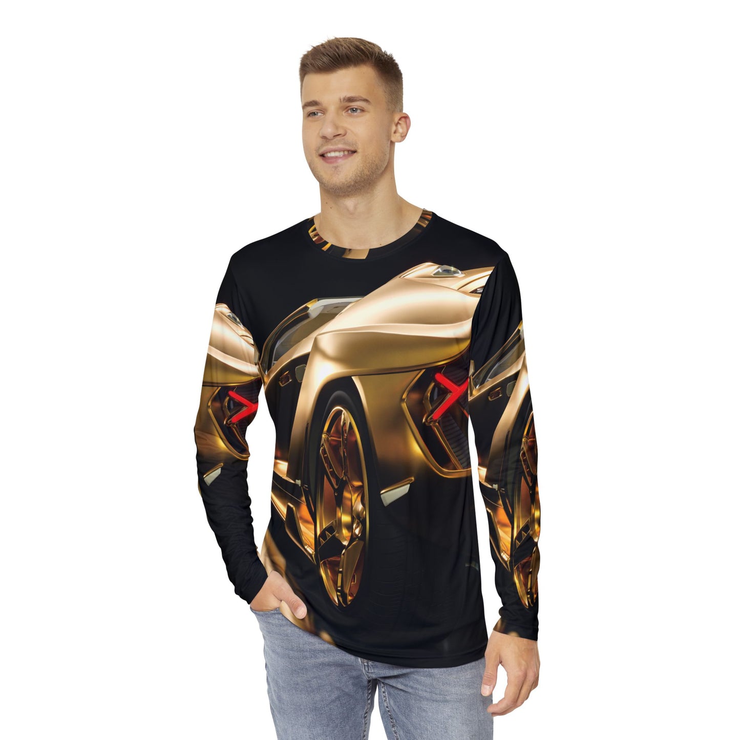 Gold Car Long Sleeve Shirt (AOP)