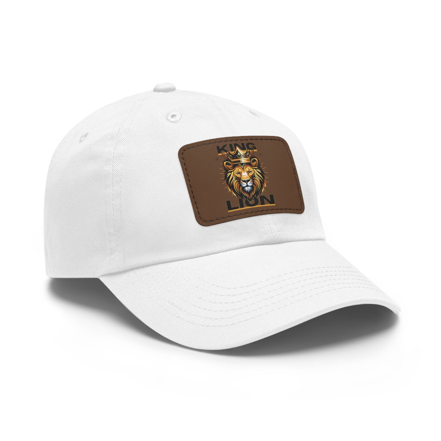 King Lion Dad Hat with Leather Patch (Rectangle)
