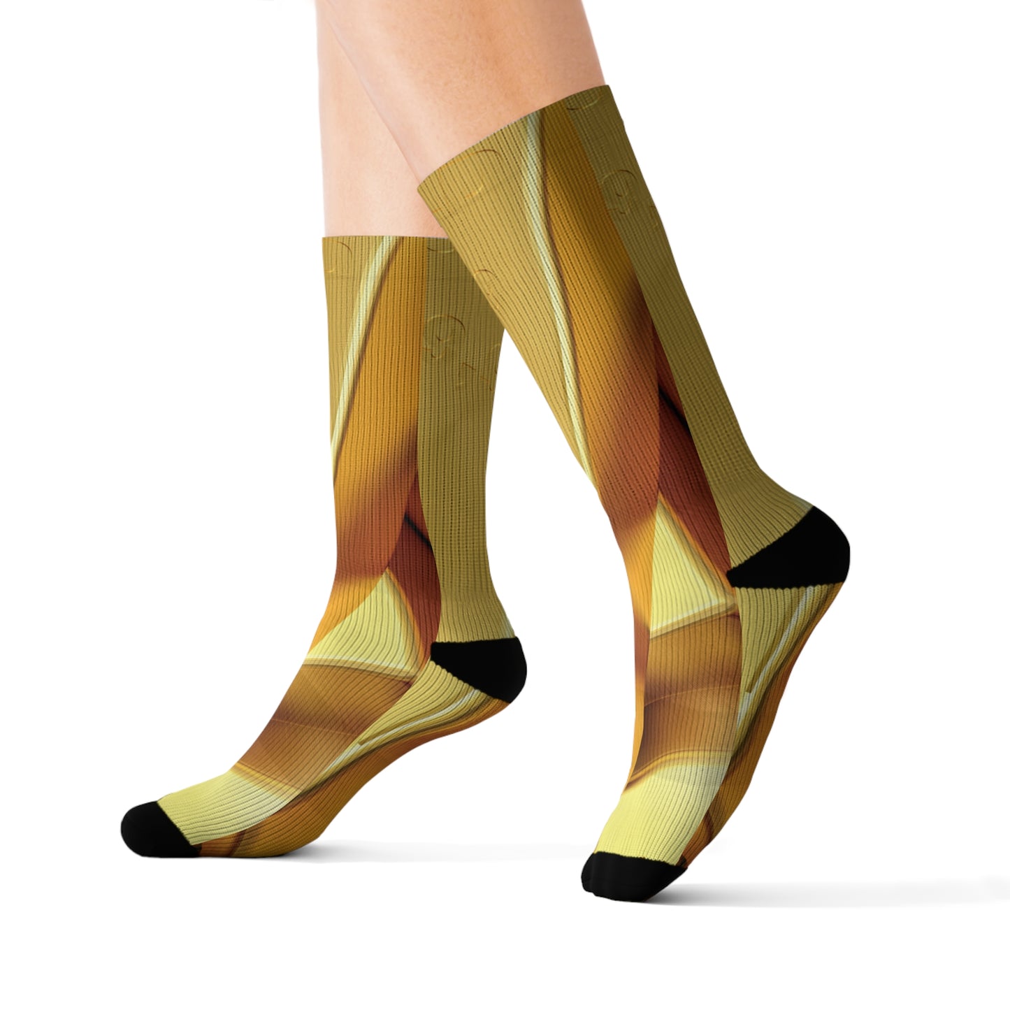 Fine Gold Sublimation Socks