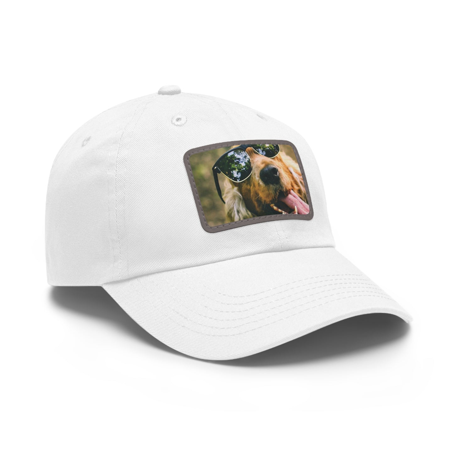 Cool Dog Dad Hat with Leather Patch (Rectangle)