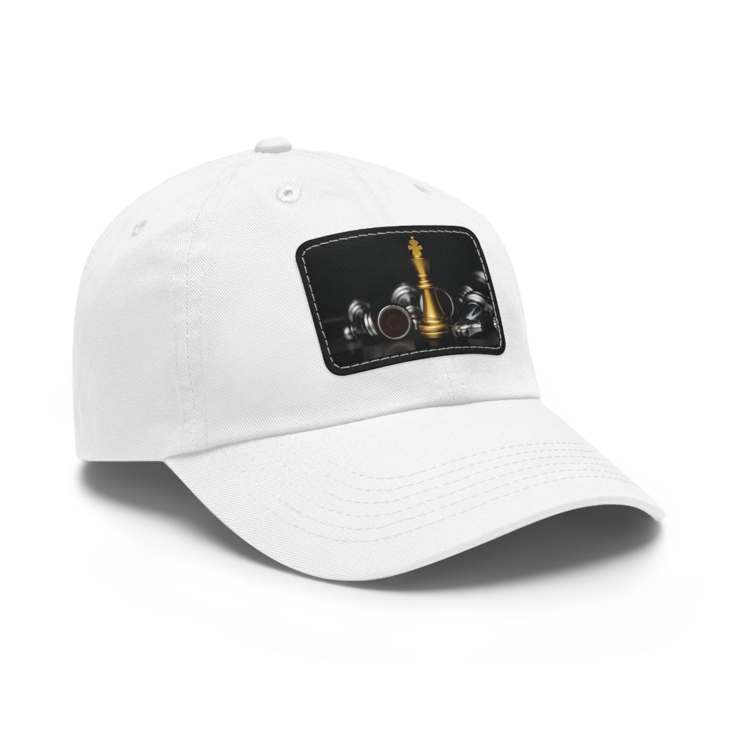 Chess Dad Hat with Leather Patch - Stylish Cap for Game Lovers