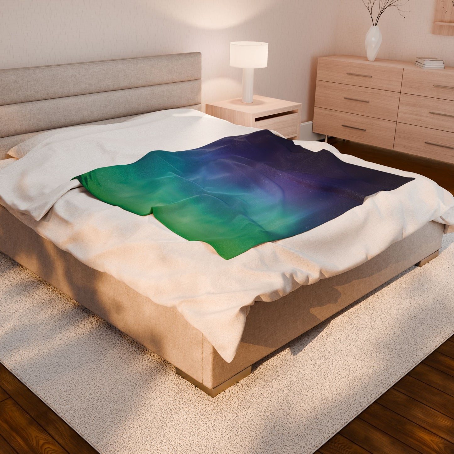 The Northern Lights Velveteen Plush Blanket