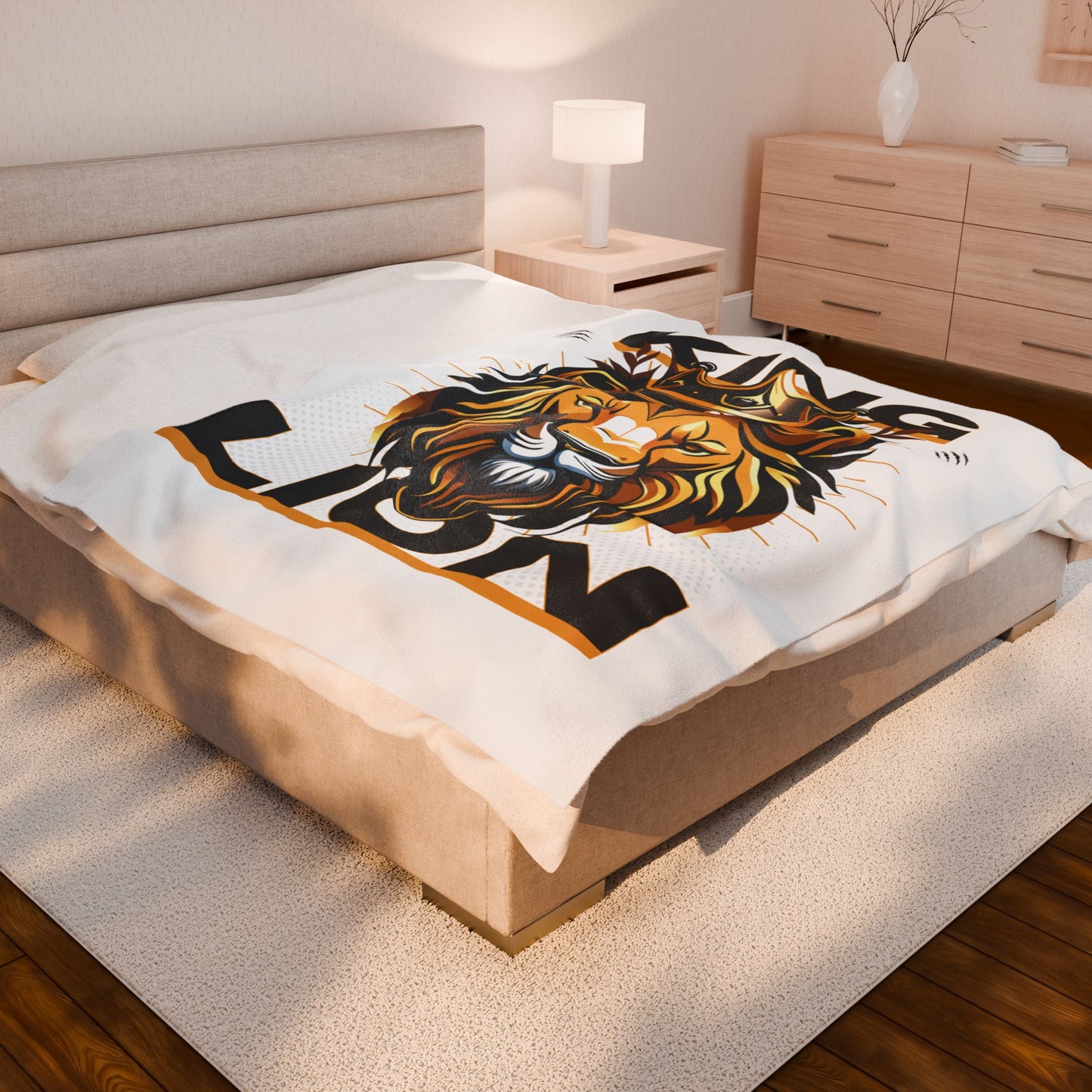 King Lion Velveteen Plush Blanket