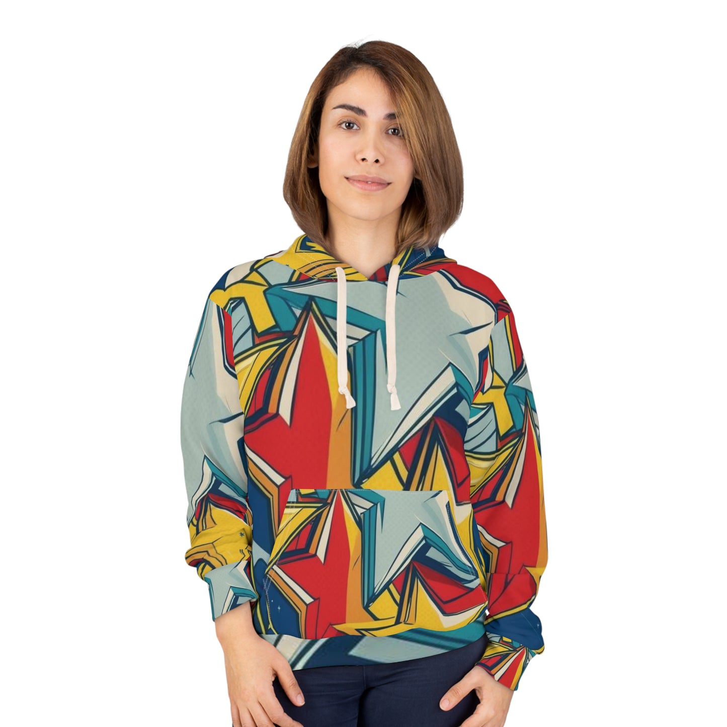 Artistic Stars Hoodie, All Over Print, Premium Hoodie