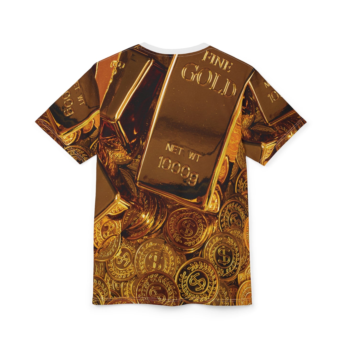 Gold Tee Shirt, Gold Graphic Tee Men, Tagless Men's T-Shirt
