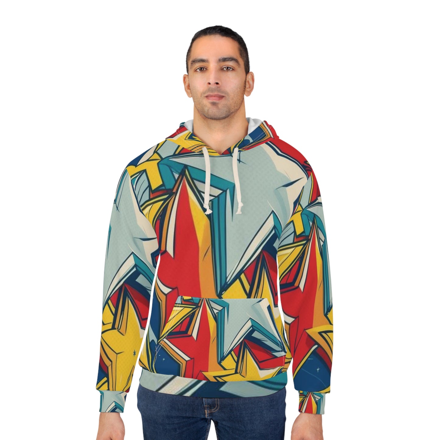 Artistic Stars Hoodie, All Over Print, Premium Hoodie