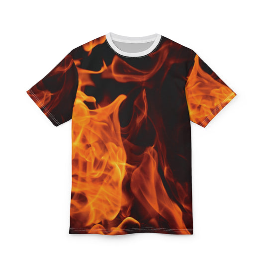 Fire Flames T-Shirt All Over Print, Polyester