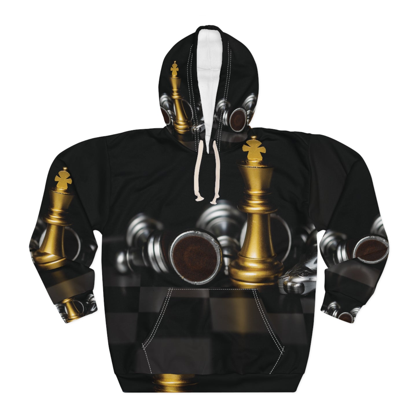 Chess-Inspired Unisex Pullover Hoodie, Comfortable Hoodie for Chess Lovers, Gift for Gamers, Chess Club Apparel, Casual Style Hoodie
