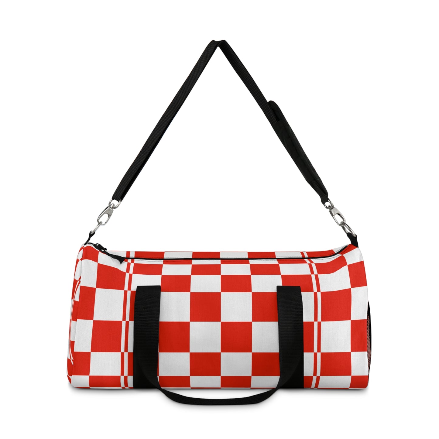 Red Checkered Duffel Bag | Gym Bag, Red and White