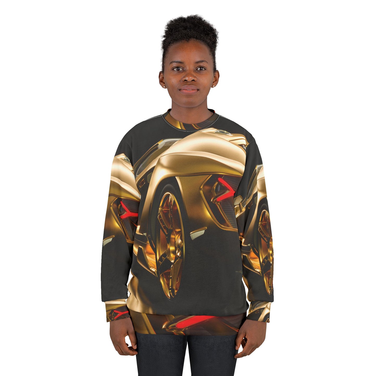 Gold Car Unisex Sweatshirt (AOP)