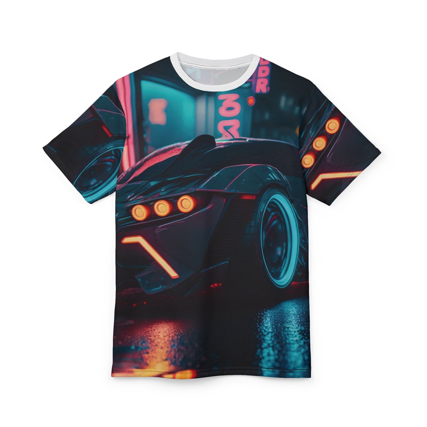 Neon Car Unisex Tee (AOP)