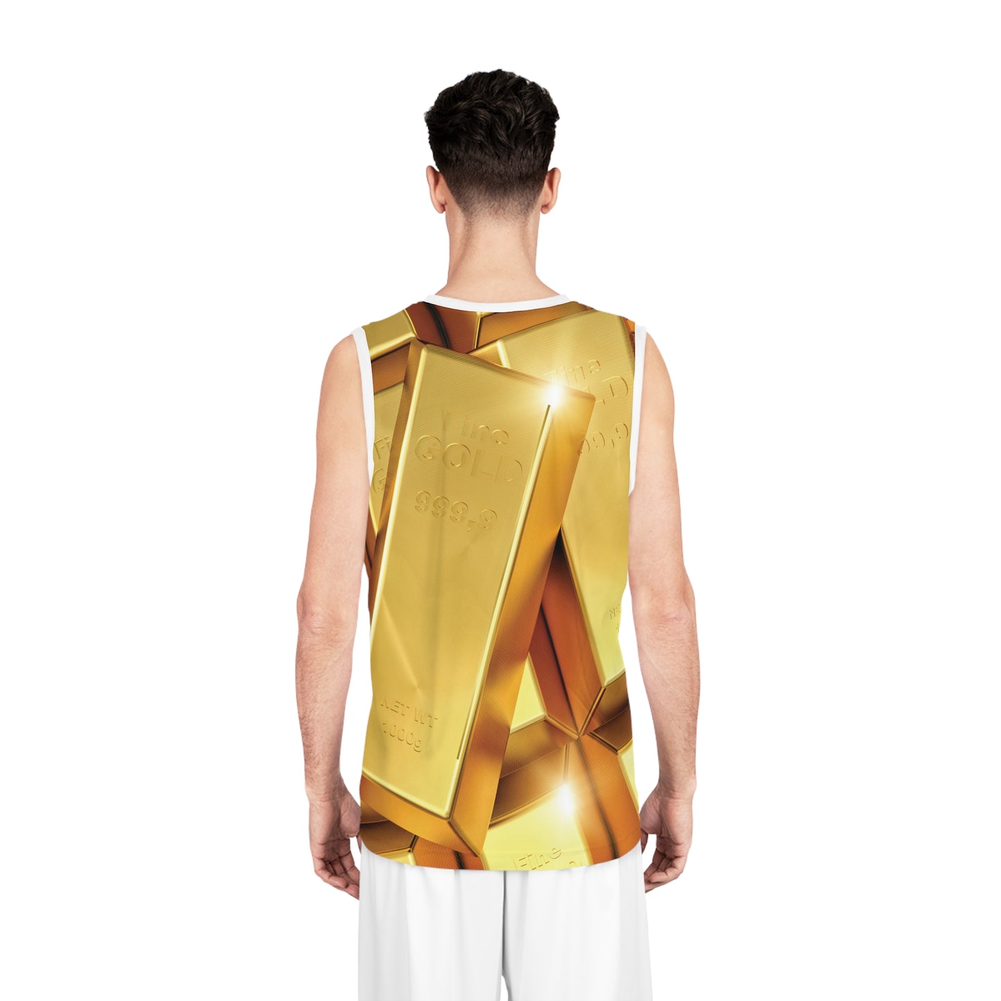 Fine Gold Basketball Jersey (AOP)