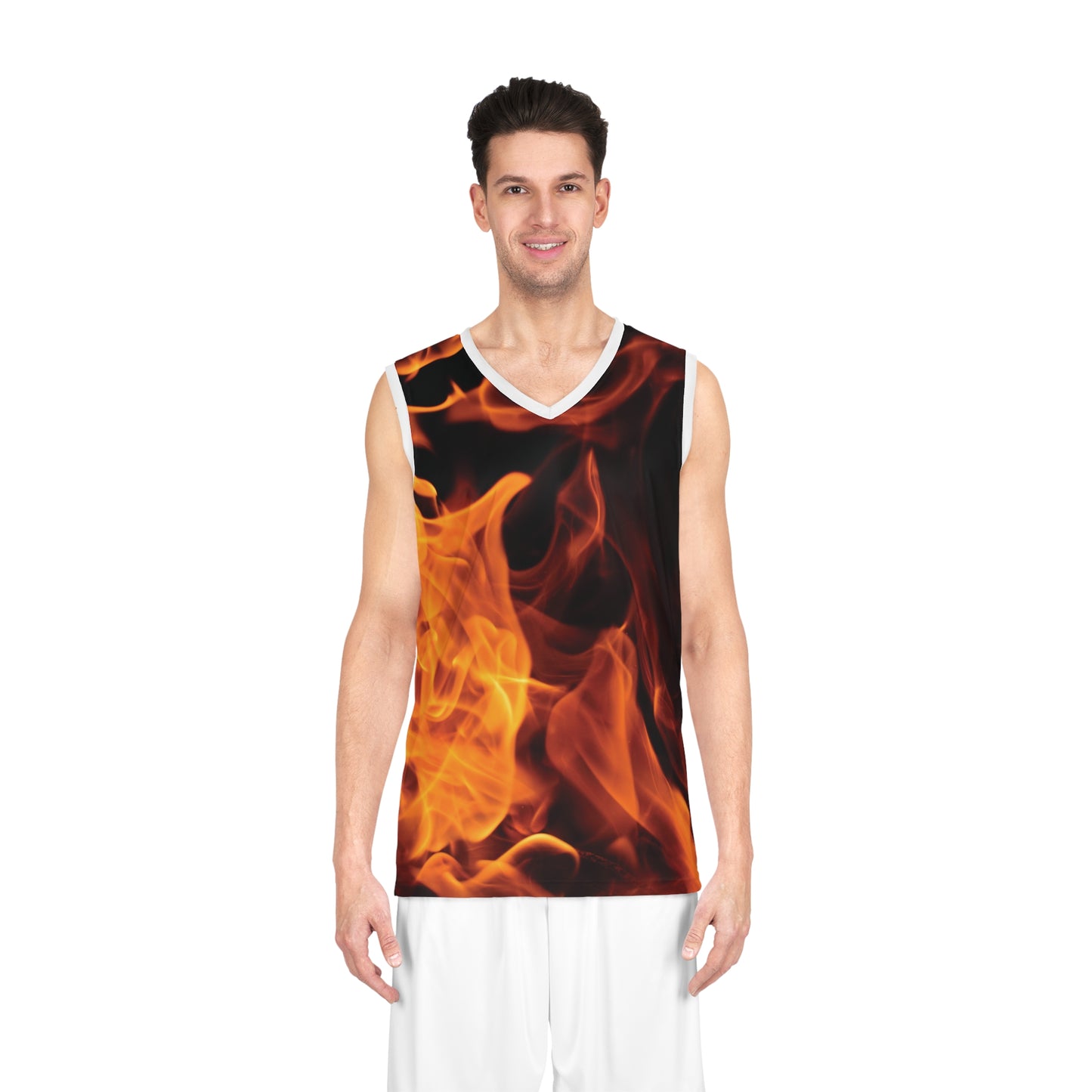 Fire Flames Basketball Jersey All Over Print