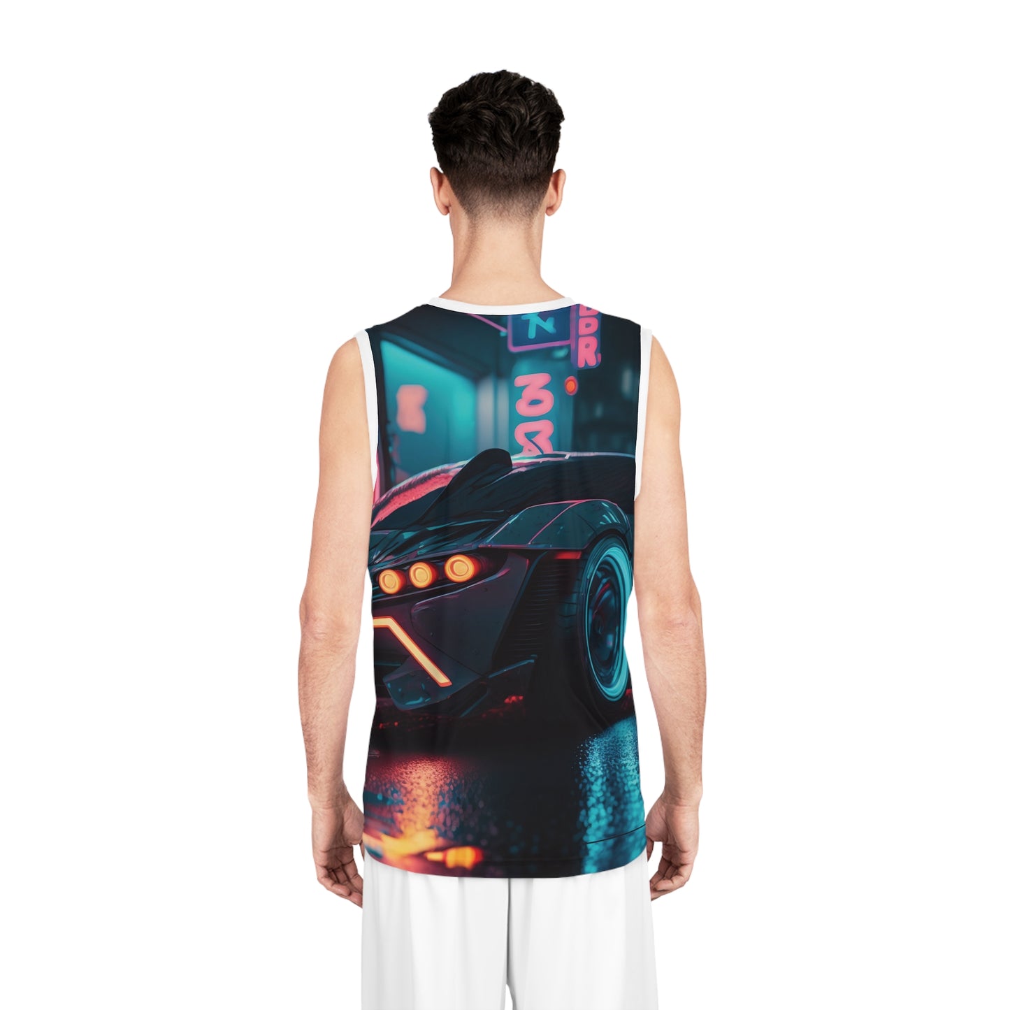 Neon Car Basketball Jersey All Over Print