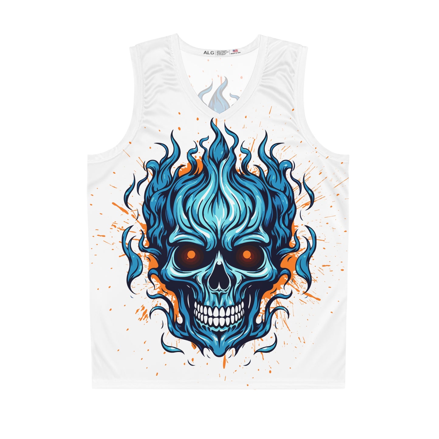 Skull Graphic Basketball Jersey