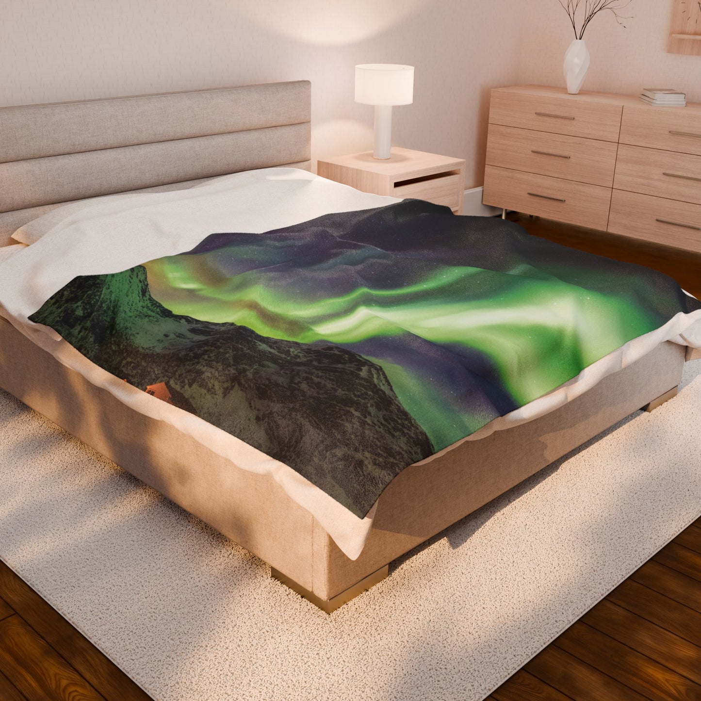 Northern Lights Velveteen Plush Blanket