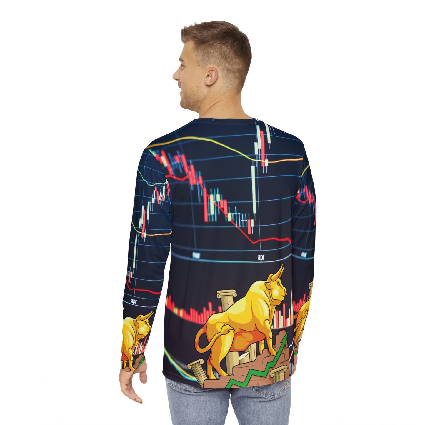 Stock Market Men's Long Sleeve Shirt (AOP)