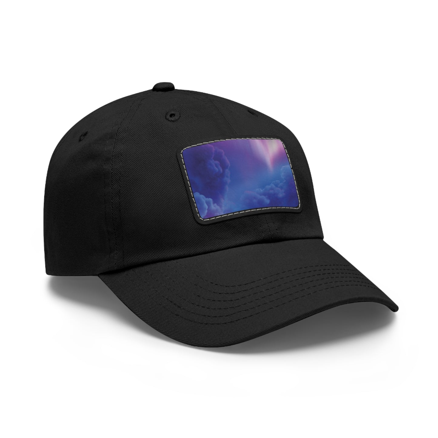 Clouds Dad Hat with Leather Patch (Rectangle)